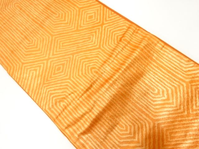 アンティーク　抽象模様織出し袋帯（着用可）